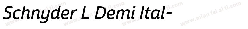 Schnyder L Demi Ital字体转换